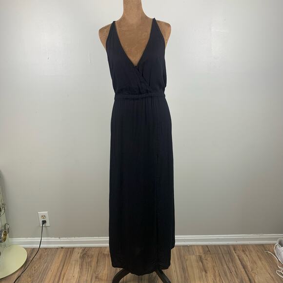 J^W Black Strappy V Neck Maxi Dress Size Medium - Picture 1 of 9